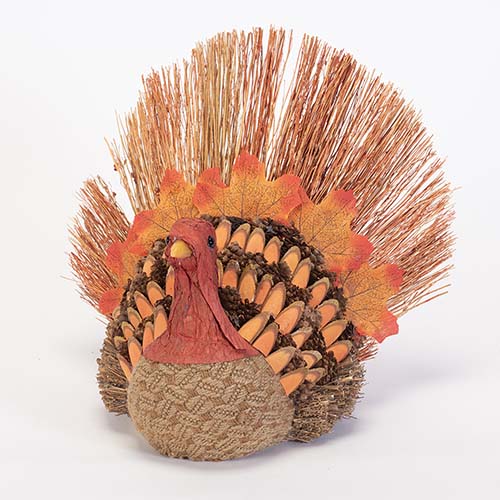 11" Natural Tabletop Centerpiece Thanksgiving Turkey