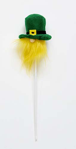 6" St. Patrick's Day Gnome on 12" Stick