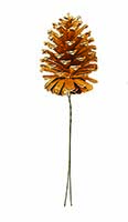 5" Gold Pine Cone Pick