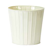 9.5" Cream Galvanized Planter
