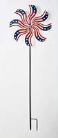 63" Kinetic Americana Flag Wind Spinner Garden Stake