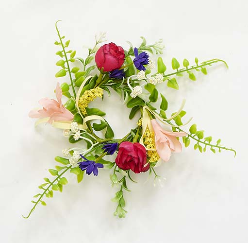 2.25" Wild Spring Flower Candle Ring