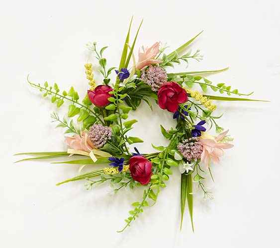 4.25" Wild Spring Flower Candle Ring