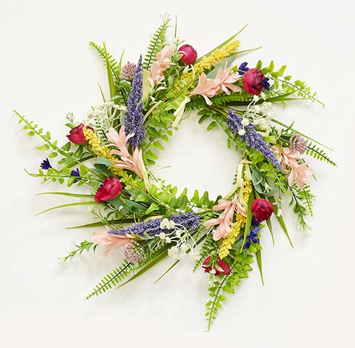 24" Wild Spring Flowers Wreath