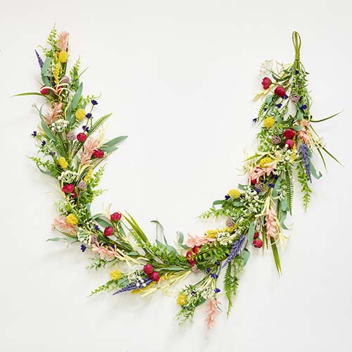 24" Wild Spring Flowers Garland