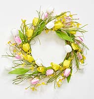 20" Springtime Tulip Wreath