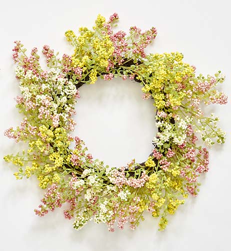 21" Colorful Spring Bud Wreath