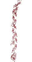5' Weatherproof Berry Garland, Red