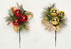 Worth Imports 12-Pack Multiple Colors/Finishes Ball Spray Christmas Tree  Pick in the Christmas Picks department at