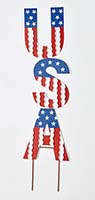 36" Metal USA Garden Stake