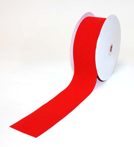 Velvet Ribbon Red, 2.5" Width, 50 Yards